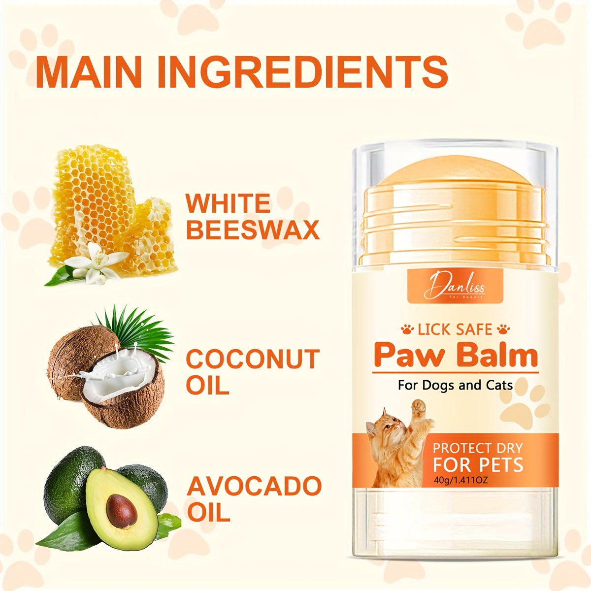 Natural Pet Paw Balm for Dogs & Cats – Moisturizing Paw & Nose Protector | Safe, Non-Toxic ( PACK OFF 2 ), All-Season Relief for Dry, Cracked Paws | Vet Approved Organic Formula