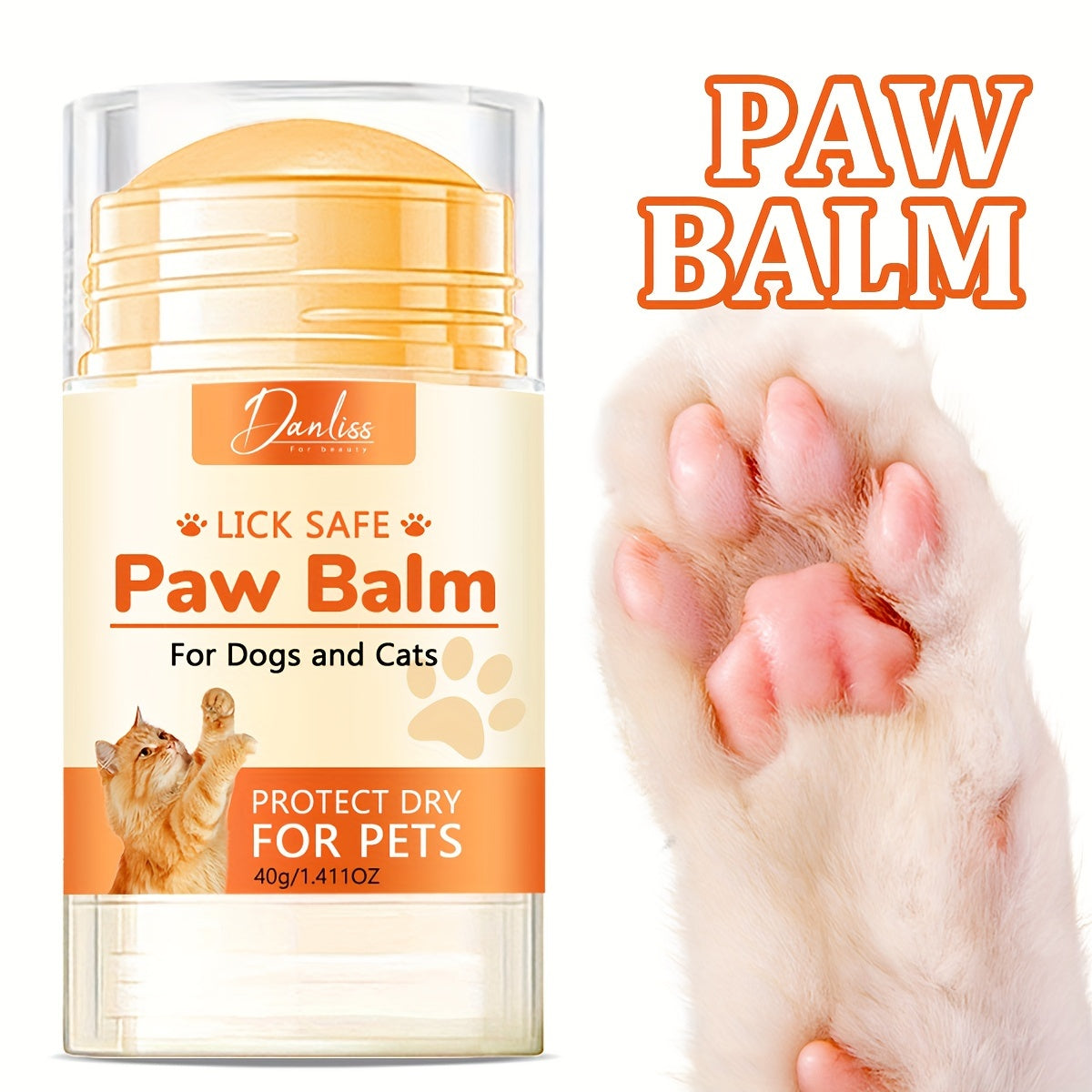 Natural Pet Paw Balm for Dogs & Cats – Moisturizing Paw & Nose Protector | Safe, Non-Toxic ( PACK OFF 2 ), All-Season Relief for Dry, Cracked Paws | Vet Approved Organic Formula
