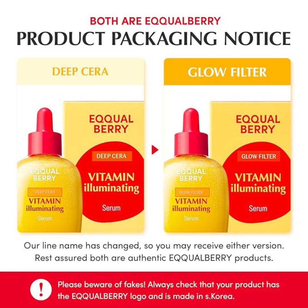 EQQUALBERRY Vitamin Illuminating Serum – Brightening Vitamin C Serum with Niacinamide | Strengthens skin barrier | Hydrates using Ceramide and Hyaluronic Acid, 1.01oz / 30ml ( MADE IN KOREA )
