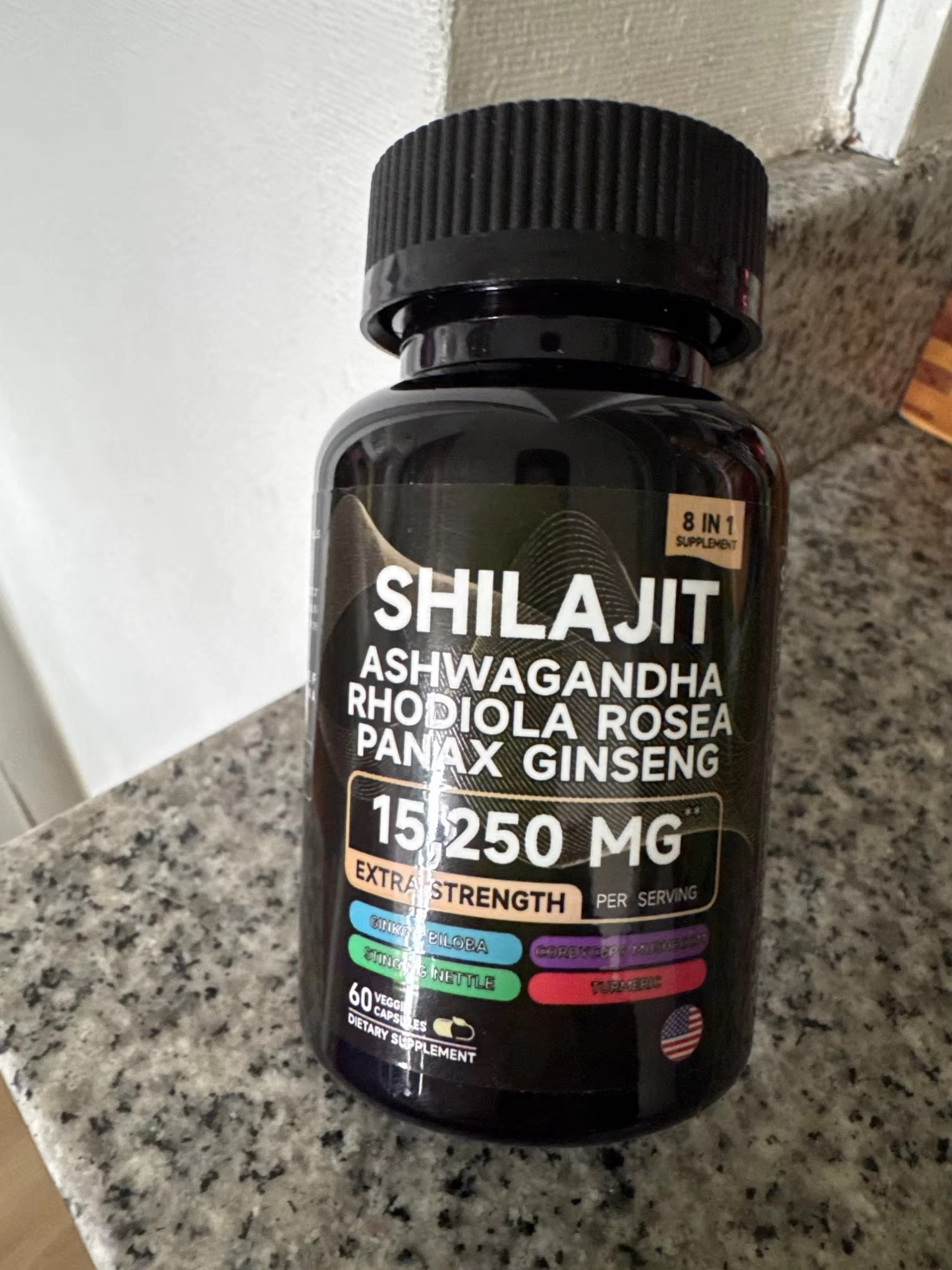 Premium Adaptogen Blend – Shilajit, Ashwagandha, Panax Ginseng & Rhodiola Rosea | Energy, Mood, Immunity & Strength Support | Ayurvedic Herbal Formula (60 Caps)