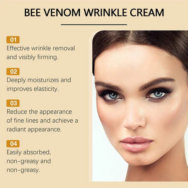 Bee Venom Wrinkle Removal Cream – Anti-Aging, Firming, Lifting, and Moisturizing Skin Cream for All Skin Types – Recovery and Anti-Wrinkle Care ( pack off 2 )