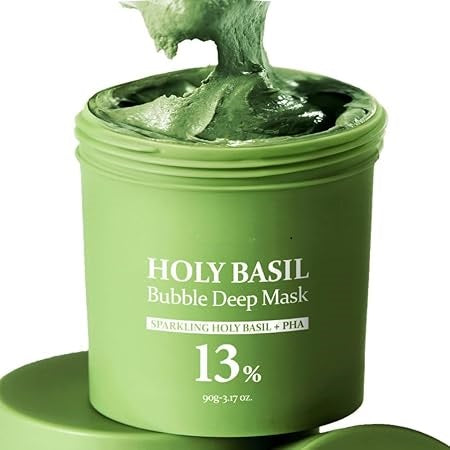 Holy Basil Bubble Deep Mask – Holy Basil & Carbonated Water for Cleansing Pores & Blackheads