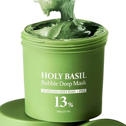 Holy Basil Bubble Deep Mask – Holy Basil & Carbonated Water for Cleansing Pores & Blackheads