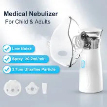 Portable Mesh Nebulizer Ultra-Compact Handheld Nebulizer Machine for Adults & Kids, Rechargeable Battery-Powered Respiratory Relief