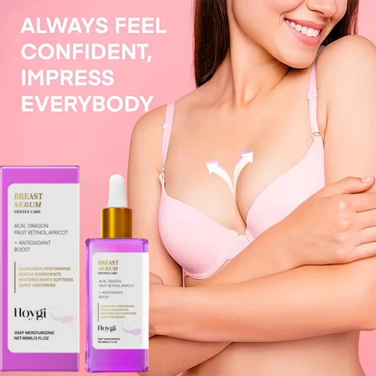 HOYGI Breast Firming & Lifting Hydrating Essence, 90ml / 3fl. OZ, Suitable for All Women's Beige Types