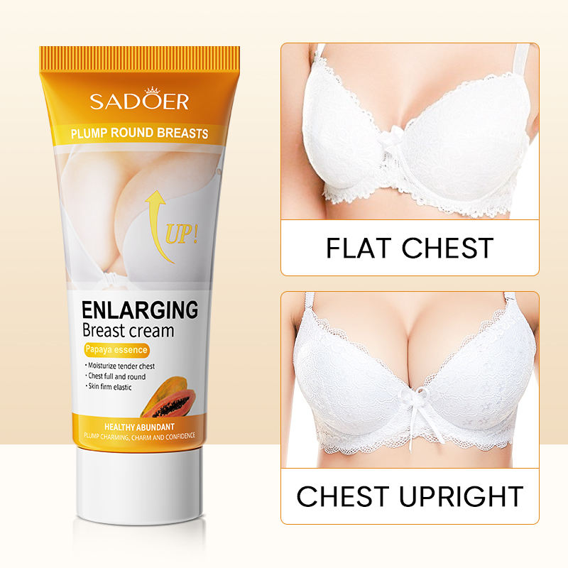 SADOER Breast Enhancement Cream, Rapid Action for Breast Growth Lifting and Firming, Gentle Formula Breast Enlargement Cream Fast Increase Size Breast Lift (2.1 Fl.oz)