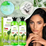 Maani Essence MOKERU Black Hair Dye Cream 500ml*2/Pack, Ammonia Free, Instant Hair Dye, 100% Gray Hair Coverage, Apple Hair Color, Black Hair Dye Shampoo for Men & women